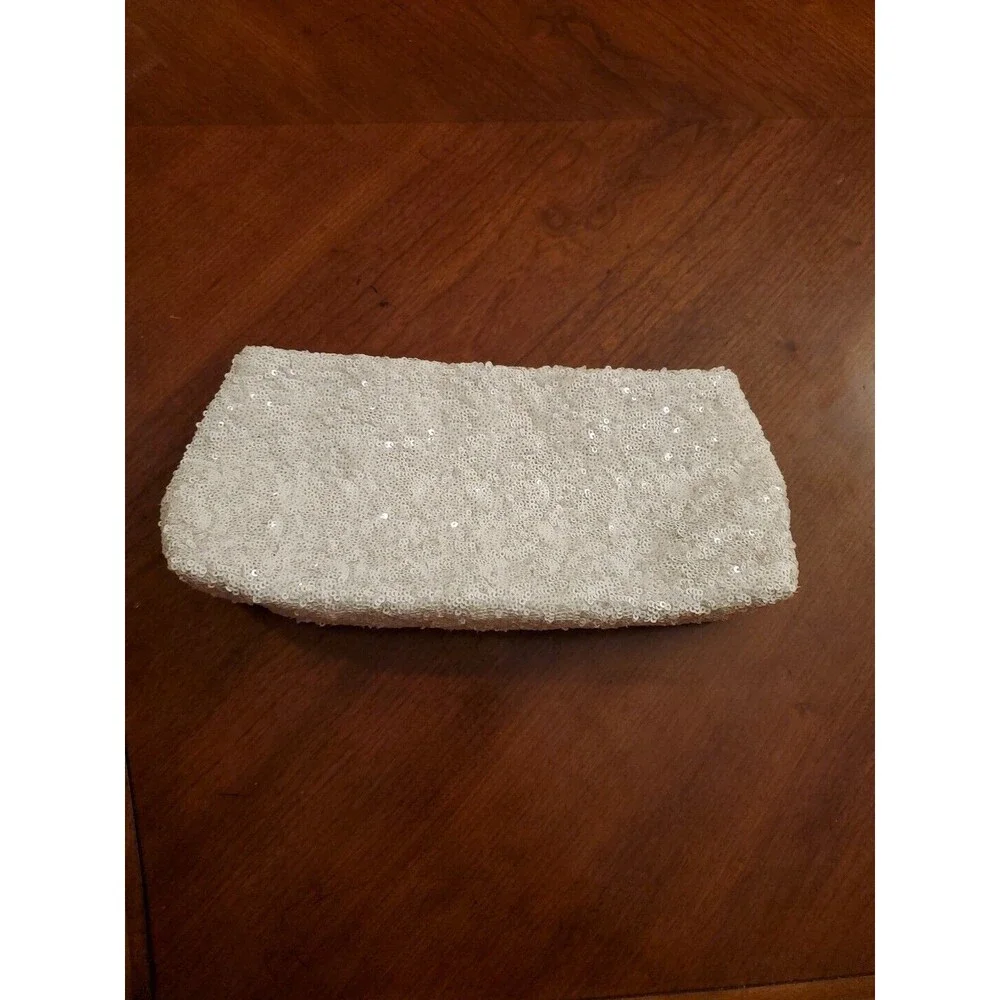Victoria's Secret Limited Edition White Sequin Toilet Bag/Purse